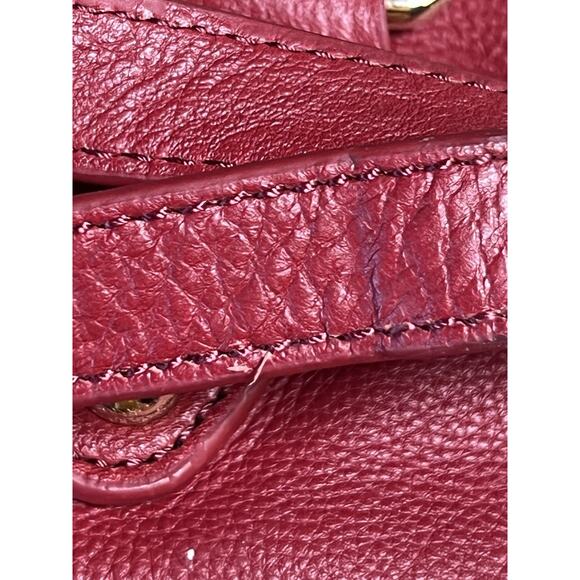 Emma Fox Classic Large Foldover Leather Bag Bordeaux ML8614 —READ— - Picture 15 of 16
